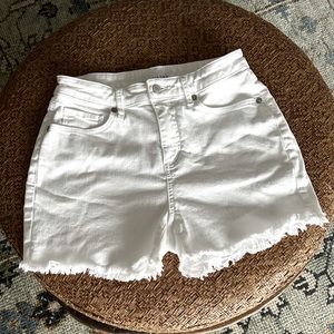 Loft white cut off shorts